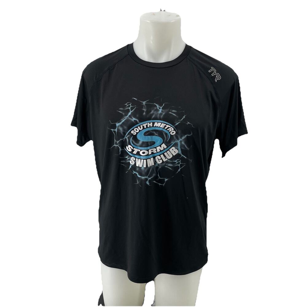 NEW Black TYR Men Short Sleeve Tee Medium Crew Neck Sz M K13